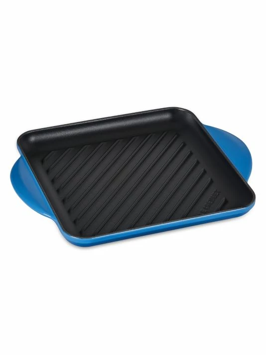 Budget 💯 Le Creuset 9.5" Cast Iron Square Grill Pan Cerise 😀 3 Budget 💯 Le Creuset 9.5" Cast Iron Square Grill Pan Cerise 😀 - Image 3