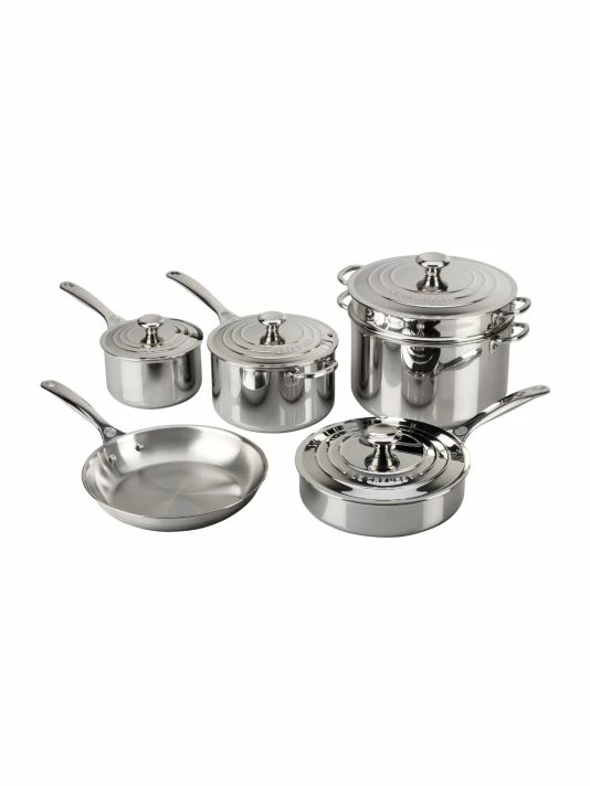 New 🔥 Le Creuset 10-Piece Stainless Steel Cookware Set 🥰 2 New 🔥 Le Creuset 10-Piece Stainless Steel Cookware Set 🥰 - Image 2