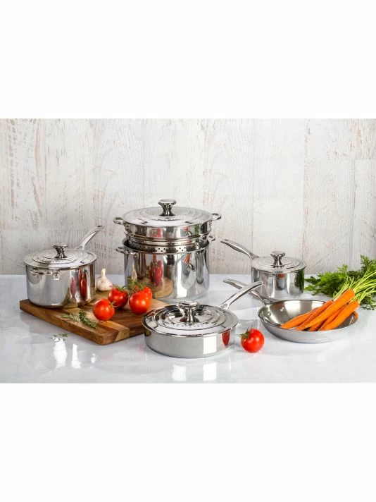 New 🔥 Le Creuset 10-Piece Stainless Steel Cookware Set 🥰 3 New 🔥 Le Creuset 10-Piece Stainless Steel Cookware Set 🥰 - Image 3