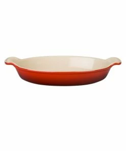 Flash Sale 😀 Le Creuset 1.7-Quart Heritage Stoneware Oval Au Gratin Dish Cerise 🔔 -Le Creuset And Meira T store unnamed file 342