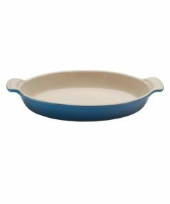 Flash Sale 😀 Le Creuset 1.7-Quart Heritage Stoneware Oval Au Gratin Dish Cerise 🔔 -Le Creuset And Meira T store unnamed file 344