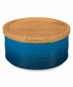 Best Sale 😉 Le Creuset Marseille Stoneware Canister & Wood Lid 👍