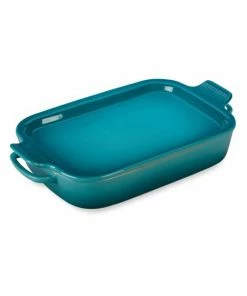 Hot Sale 😍 Le Creuset Stoneware Rectangular Dish & Platter Lid Marseille 🧨