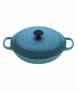 Best deal 🥰 Le Creuset 3.5-Quart Stoneware Braiser Caribbean 🛒 -Le Creuset And Meira T store unnamed file 491