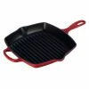 New 🎉 Le Creuset Signature Square Skillet Grill Flame 🎁