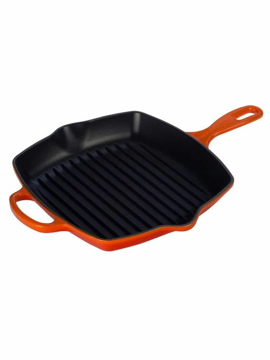 New 🎉 Le Creuset Signature Square Skillet Grill Flame 🎁 4 New 🎉 Le Creuset Signature Square Skillet Grill Flame 🎁 - Image 4
