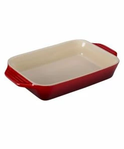 Cheapest 💯 Le Creuset 1.8-Quart Rectangular Dish Cerise 👏