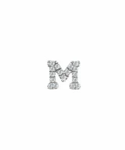 Wholesale ⌛ Meira T 14K White Gold Diamond Intial Single Stud Earring Initial L 🤩 -Le Creuset And Meira T store unnamed file 701