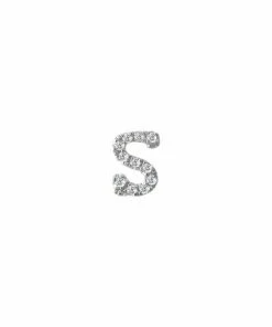 Wholesale ⌛ Meira T 14K White Gold Diamond Intial Single Stud Earring Initial L 🤩 -Le Creuset And Meira T store unnamed file 703