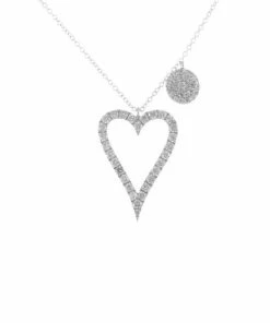 Deals 🎁 Meira T 14K White Gold & Diamond Heart Necklace 🤩