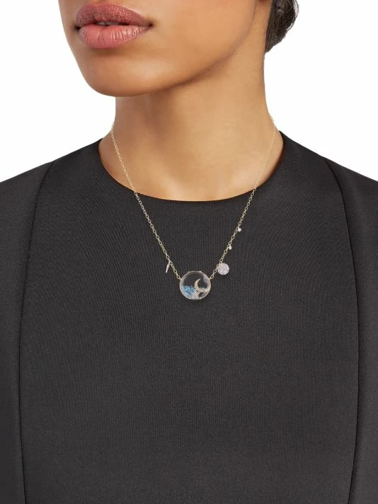 Best Pirce ⌛ Meira T 14K Yellow Gold, Blue Topaz & Diamond Moon & Star Pendant Necklace 🥰 2 Best Pirce ⌛ Meira T 14K Yellow Gold, Blue Topaz & Diamond Moon & Star Pendant Necklace 🥰 - Image 2