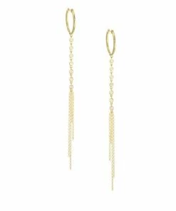 Best deal 🌟 Meira T 14K Yellow Gold & Diamond Chain Drop Earrings ❤️
