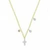 Coupon 👏 Meira T Baby 14K Gold & Diamond Cross Necklace 👍