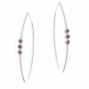 New 🤩 Meira T Diamond & Ruby Open Hoop Earrings 🎁