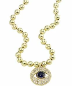 Wholesale 🧨 Meira T 14K Yellow Gold, Diamond & Sapphire Evil Eye Charm Bracelet 🛒 -Le Creuset And Meira T store unnamed file 792