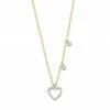 Budget 😍 Meira T Dainty Two-Tone 14K Gold & Diamond Heart Pendant Necklace 😉