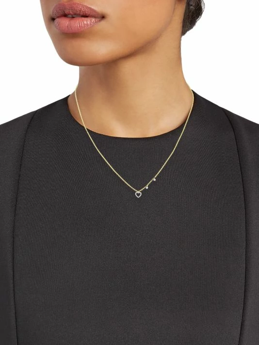 Budget 😍 Meira T Dainty Two-Tone 14K Gold & Diamond Heart Pendant Necklace 😉 2 Budget 😍 Meira T Dainty Two-Tone 14K Gold & Diamond Heart Pendant Necklace 😉 - Image 2