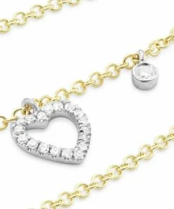 Budget 😍 Meira T Dainty Two-Tone 14K Gold & Diamond Heart Pendant Necklace 😉 5 Budget 😍 Meira T Dainty Two-Tone 14K Gold & Diamond Heart Pendant Necklace 😉 -Le Creuset And Meira T store unnamed file 799
