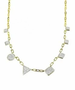 Cheap ❤️ Meira T 14K Gold & Diamond Geometric Paperclip Necklace 👍