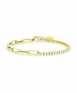 Flash Sale ✨ Meira T 14K Yellow Gold & Diamond Mixed-Link Chain Bracelet 🎉