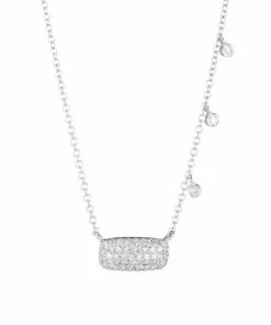 Flash Sale 🎉 Meira T 14K White Gold & Diamond Bar & Charm Necklace 🌟