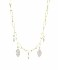 Flash Sale 😉 Meira T 14K Yellow Gold & Diamond Paperclip-Link Chain Necklace 🥰