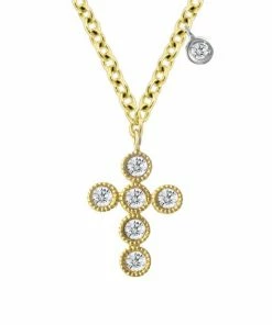 Budget ๐ Meira T 14K Yellow Gold & Diamond Cross Pendant Necklace ๐ฅ
