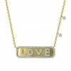 Wholesale ✔️ Meira T 14K Yellow Gold Diamond Love Bar Pendant Necklace ✨