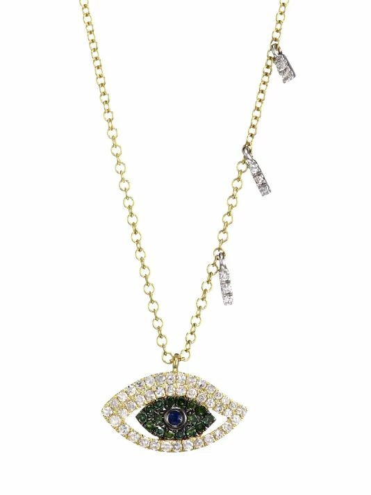 Discount 😍 Meira T 14K Yellow Gold, Two-Tone Diamond & Sapphire Evil Eye Necklace 🛒 1 Discount 😍 Meira T 14K Yellow Gold, Two-Tone Diamond & Sapphire Evil Eye Necklace 🛒
