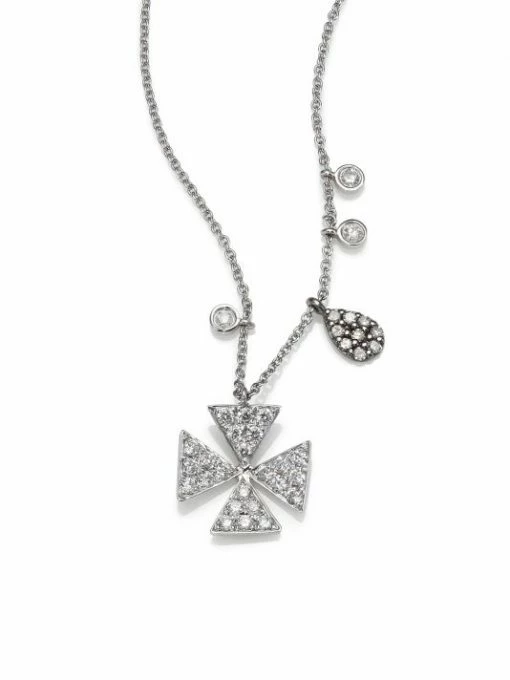 Budget 😍 Meira T Diamond & 14K White Gold Cross Necklace 🎉 -Le Creuset And Meira T store unnamed file 897