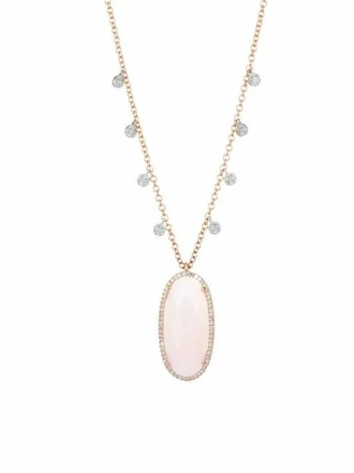 Cheapest ⌛ Meira T 14K Rose Gold, 14K White Gold, Pink Opal & Diamond Pendant Necklace 😍 -Le Creuset And Meira T store unnamed file 901
